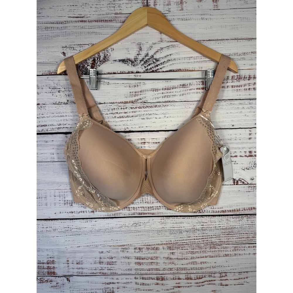 Elomi Charley Spacer T-Shirt Bra EL4383FAN Women 40K Nude Lace Underwire NEW